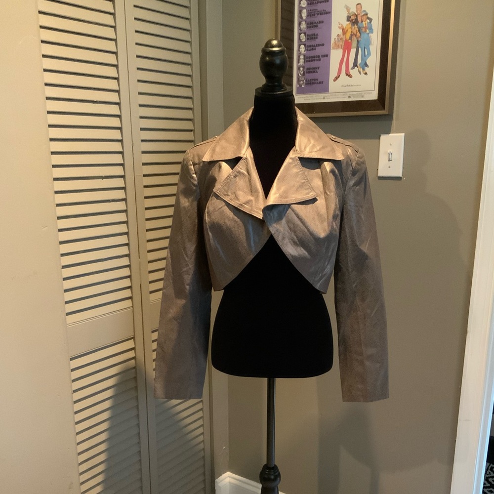 Gray Crop Jacket, Large